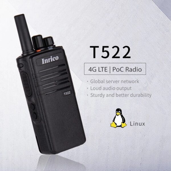 Hot Sale Cheap 3G 4G GPS Waterproof IP54 Rugged Walkie Talkie  Inrico T522 POC radio
