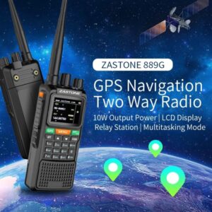 ZASTONE ZT-889G GPS Walkie Talkie 10W 3000mAh 999CH VHF/UHF 400-520/134-174MHz Ham CB Radio HF Transceiver for Explore Hunting