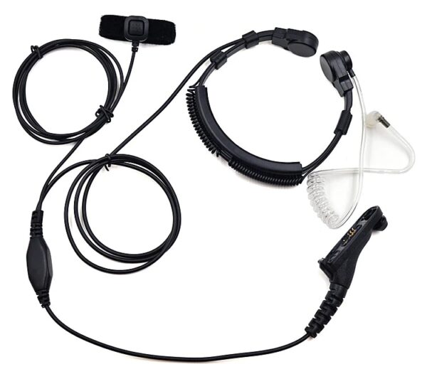 Motorola DP4400 DP4401 DP4600 DP4601 XPR/ XiR/ DP/APX Series Radios Finger PTT Throat Mic Headphone - Image 2