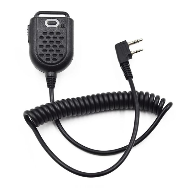 2 Pin Mini Speaker Microphone PTT Hand Mic for Walkie Talkie Kenwood Baofeng UV-5R UV-5RE Plus BF-888S GT-3 H777 TYT PUXING Ham Radio