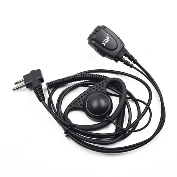 2 Pin Security Guard Clip Ear Earpiece Headset Mic PTT for Motorola Walkie Talkie GP300 GP3688 CP200 Portable Radio DP1400
