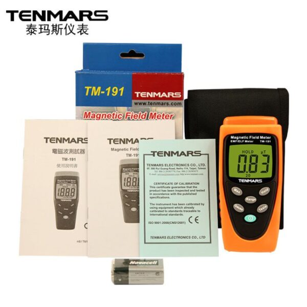 TENMARS TM-191 Magnetic Field Meter EMF/ELF Meter Gauss Meter Electromagnetic Magnetic Field Tester - Image 4