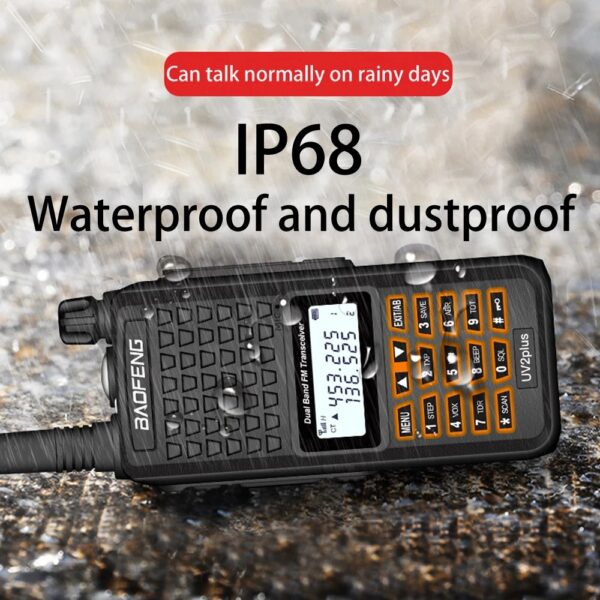 Upgraded Baofeng UV2Plus Waterproof Walkie Talkie Long Range 5-20km Dual Band Ham CB radio station - Image 5