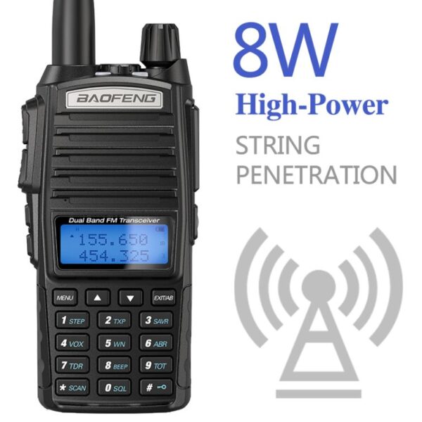 2pcs/lot Baofeng UV-82 Radio with SRH805S High Gain Antenna Speaker Microphone USB Programming Cable - Image 3