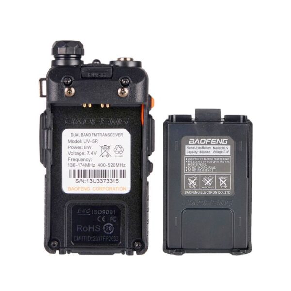 Powerful Baofeng UV-5R 8W Walkie Talkie VHF UHF Transceiver UV 5R Amateur Ham CB Radio Station 8Watts 10km Hunting Transmitter - Image 3