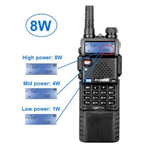 Baofeng UV5R Ham Radio with 3800mAh Extend Battery Speaker Microphone Programming Cable Security Headset Car Charger High Gain Antenna