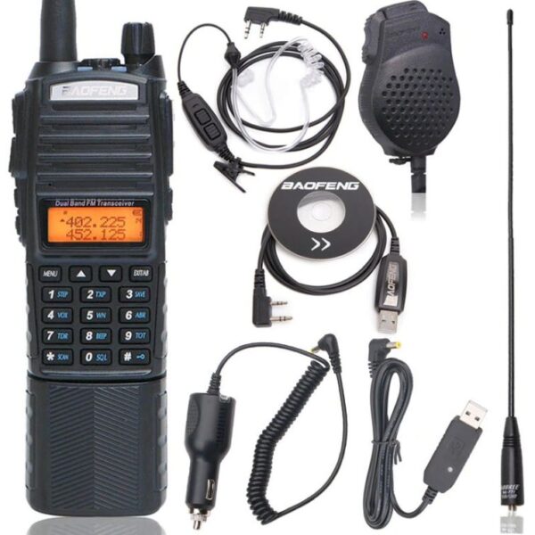 Baofeng UV-82 Walkie Talkie 3800mAh Battery Car Charger Speaker Microphone Programming Cable Security Headset USB Charger High Gain Antenna - Image 3