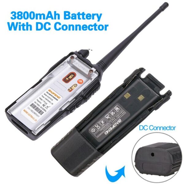 Baofeng UV-82 Walkie Talkie 3800mAh Battery Car Charger Speaker Microphone Programming Cable Security Headset USB Charger High Gain Antenna - Image 5