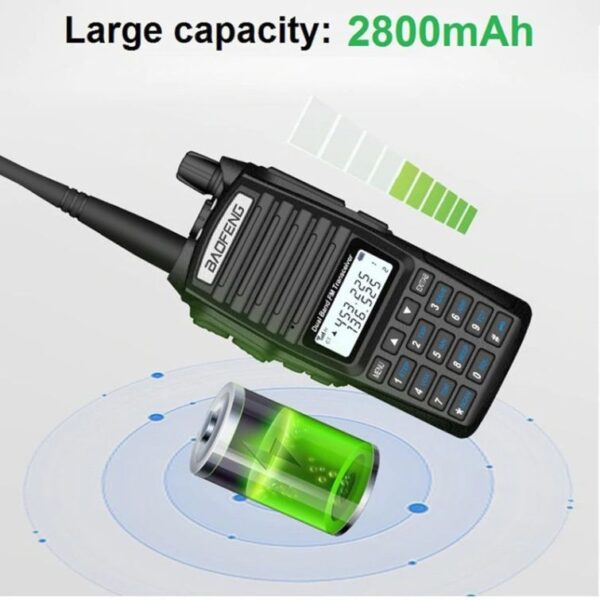 8W Walkie Talkie Radio Transceiver BAOFENG UV 82 Dual PTT Radio Station VHF UHF Ham CB Radio Scanner Transmitter UV82 UV-82 - Image 3
