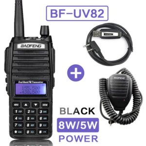 Free Original Baofeng Speaker Microphone Baofeng Programming Cable Baofeng UV-82 Dual PTT Handheld Walkie Talkie Free Shipping