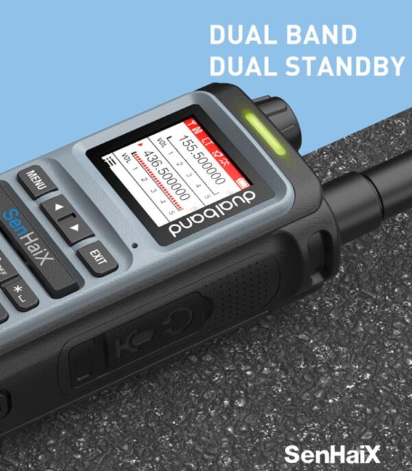 SENHAIX 8600 Waterproof 128 CHS Dual PTT 5W Dual Band Hiking Transceiver - Image 2