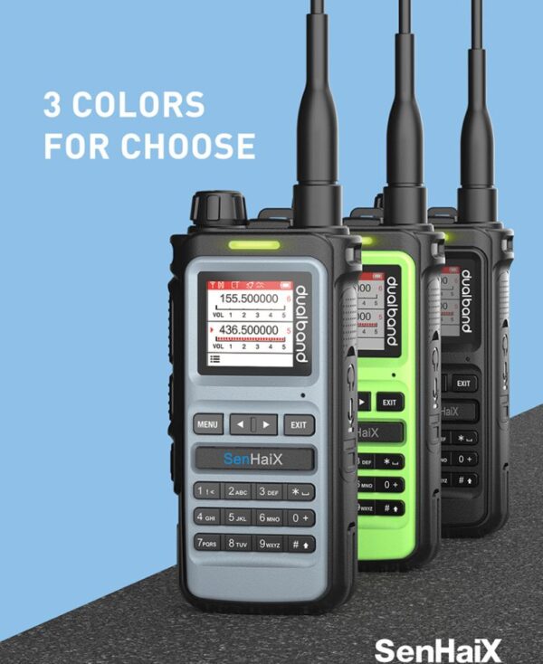 SENHAIX 8600 Waterproof 128 CHS Dual PTT 5W Dual Band Hiking Transceiver