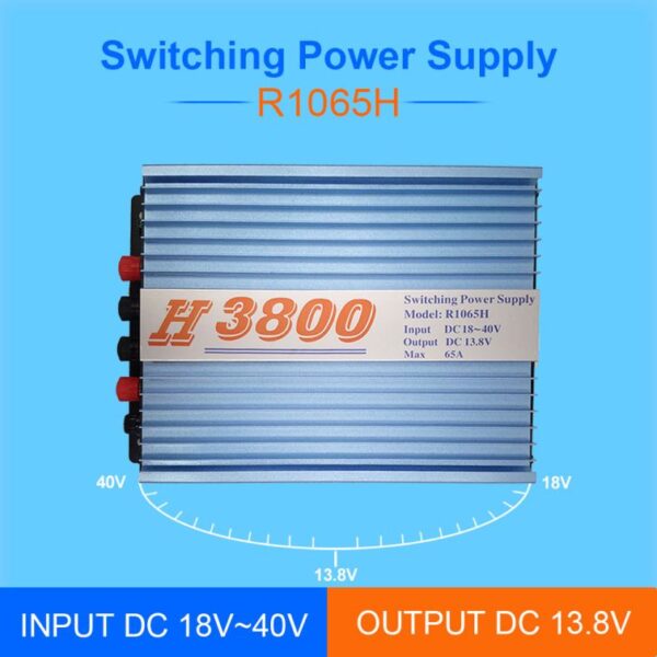 H3800 Transformer 24V to 13.8V 65A Regulator Power supply for Mobile Two way Radio Car Radio 18V-40V In 13.8V 65A - Image 2