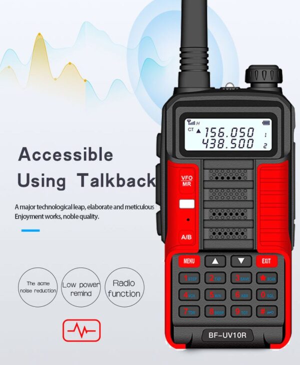 Lastest Baofeng BF-UV10R Long Range 10W 128CH Dual Band Free Headset Handheld Walkie Talkie Ham CB Radio - Image 2