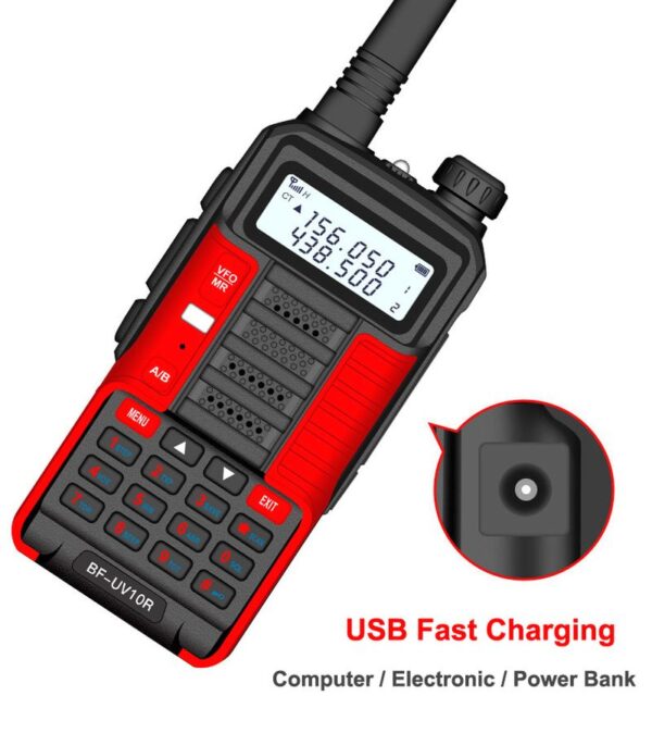 Lastest Baofeng BF-UV10R Long Range 10W 128CH Dual Band Free Headset Handheld Walkie Talkie Ham CB Radio - Image 5