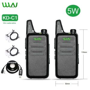 2pcs WLN KD-C1 Ham Slim Mini Radio Handheld 2 Way Radio HF Transceiver USB Charging KD-C1 uhf Walkie-Talkie