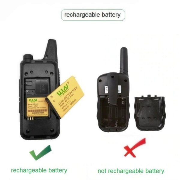 2pcs WLN KD-C1 Ham Slim Mini Radio Handheld 2 Way Radio HF Transceiver USB Charging KD-C1 uhf Walkie-Talkie - Image 3