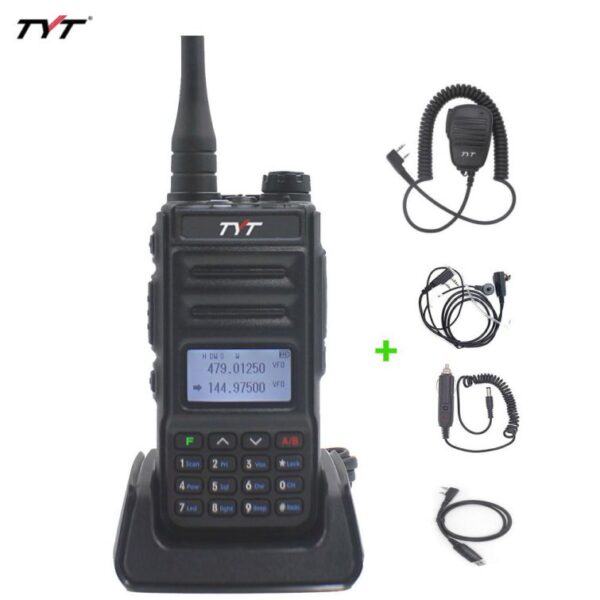 TYT TH-UV88 Ham Radio with Speaker Microphone Programming Cable Car Charger PTT Headset