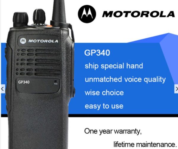 Free Shipping Professional Handheld UHF /VHF 16 CH GP340 Walkie Talkie