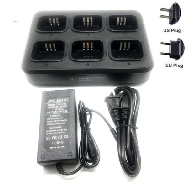 Multifunctional AC/DC Adapter 6-Way Rapid Charger For Motorola CP200 EP450 CP040 CP140 CP180 DP1400 GP3688 PR400 DEP450 Radio