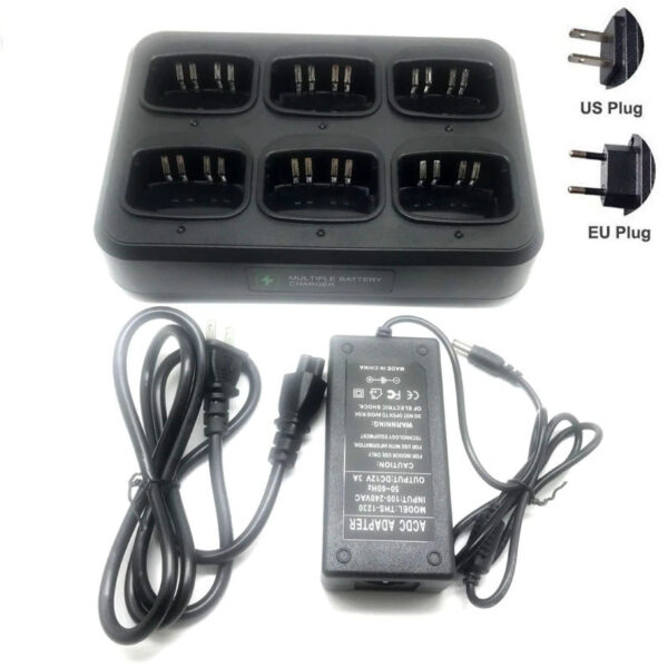 Motorola GP340 GP360 GP640 PRO5150 PR860 GP328 PTX760 HT750 MTX850 Radio Multifunctional AC/DC Adapter Six Way Rapid Charger