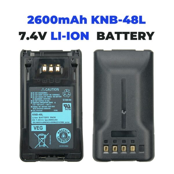 Kenwood NX-200 NX-300 TK-5320 Radio Battery Replacement 2600mAh KNB-48L KNB-47L Li-ion Battery