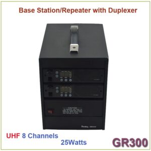 Brand New GR300 Two-way Radio Walkie Talkie Base Station/ Repeater UHF 403-470MHz 25Watts 8 Channels with Duplexer