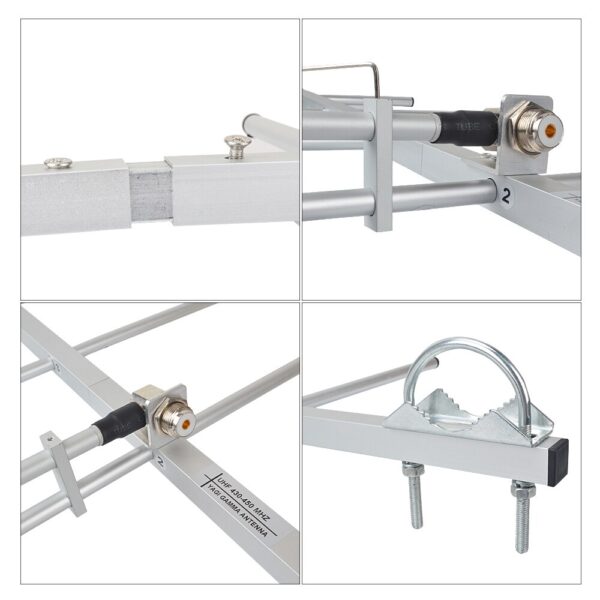 Walkie Talkie UHF Yagi Antenna 430-450MHz two way radio Yagi Gamma Antenna 11dB 100Watt Five Elements SO239 Connetor - Image 5
