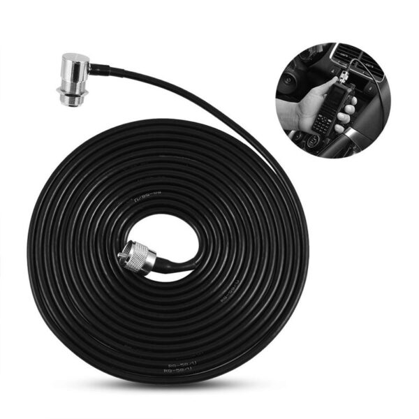 5M 16ft Feeder Car Moblie Radio Extension Cable for for Kenwood ICOM ALINCO Yaesu FT-1802M