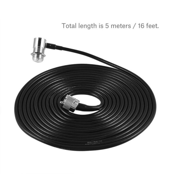 5M 16ft Feeder Car Moblie Radio Extension Cable for for Kenwood ICOM ALINCO Yaesu FT-1802M - Image 2