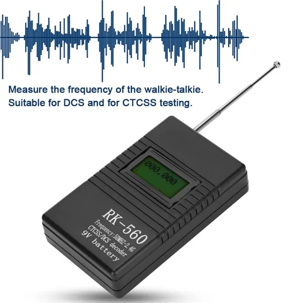 RK560 50MHz-2.4GHz Portable Frequency Counter Meter Handheld One Button Operation Frequency Testing Meter - Image 3