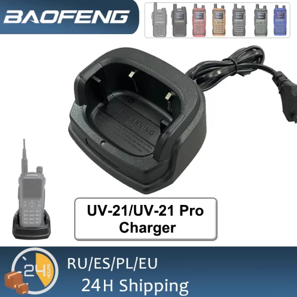 Original Desktop Charger Replacement For Baofeng UV-21 Pro UV-17 Series/UV18 Series Two-Way Radio - Image 3