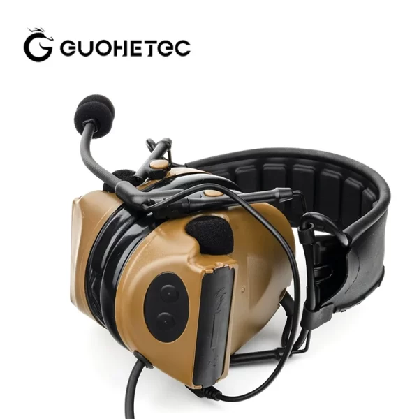 GUOHETEC PMR-171 TBR-119 Tactical Earphone Embedded into Tactical Helmet Field Training Standalone Headphone Transmit and Receive