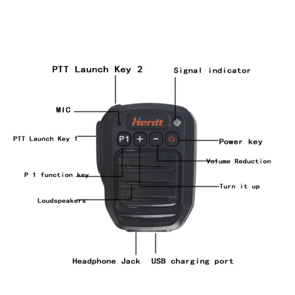 Wireless Bluetooth Microphone with Speaker for Motorola Yaesu ICOM  K Plug 2 Pin for Kenwood Baofeng TYT series Radio PTT Mic Wireless Lautsprecher - Image 6