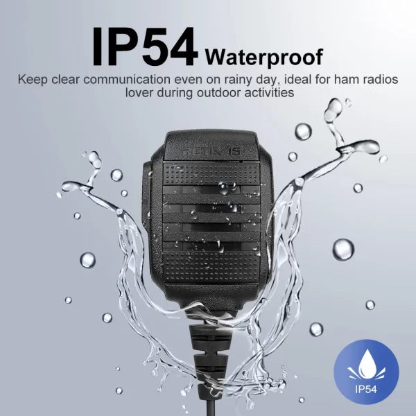 Waterproof Shoulder Mic Handheld Speaker Microphone For KENWOOD For BAOFENG UV5R 360-Degrees Swivel Clip Radio Walkie Talkie Parts - Image 2