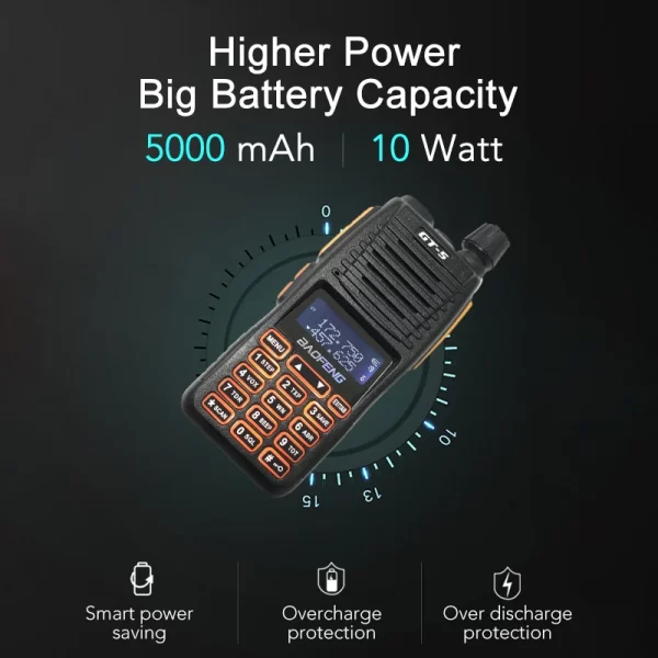 2pcs Newest BAOFENG GT-5 10W 30KM Long Range 2Way Amateur Radios - Image 2