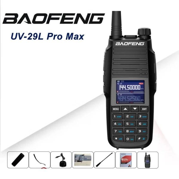 Baofeng UV-29 Pro Max Walkie Talkie Three Bands Portable Radio Wireless Frequency Copy-1.77 inch LCD  - Image 2