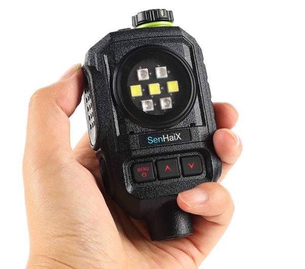 Senhaix No.1 Walkie Talkie Bluetooth Hand Microphone Wireless Dual PTT Burst Light SOS Type-c Charging