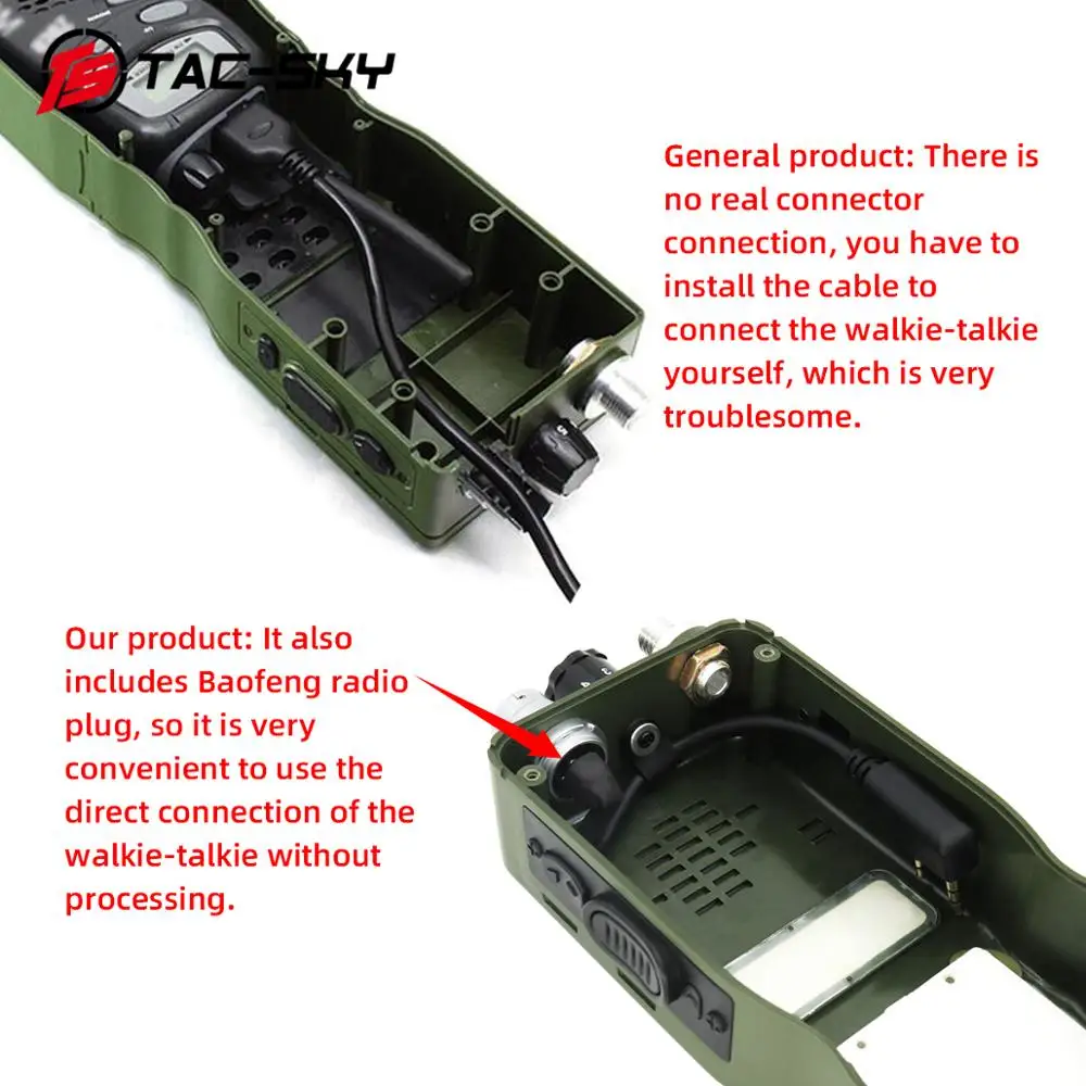 Custodia Fittizia PRC-152 Per Radio UV-3R – Replica Realistica Per Giochi E Attività Outdoor, Con Jack Per Cuffie