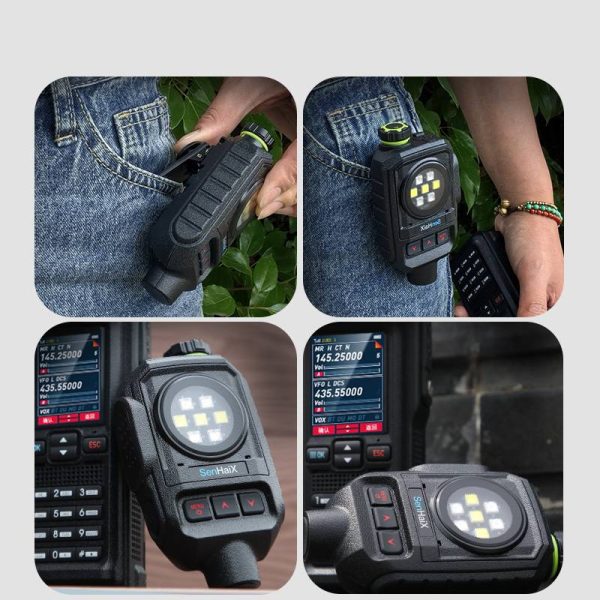 Senhaix No.1 Walkie Talkie Bluetooth Hand Microphone Wireless Dual PTT Burst Light SOS Type-c Charging - Image 3