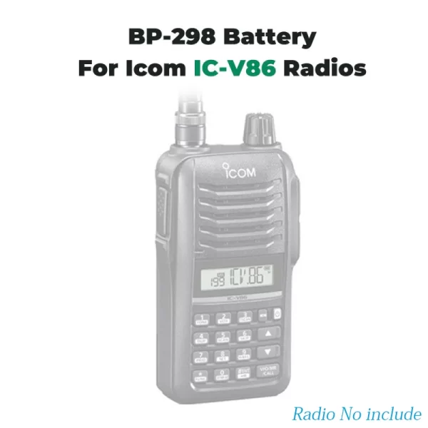 Icom IC-V86 Two Way Radio Accessories 7.2V 2250mAh Replacement Battery with Belt Clip - Image 3