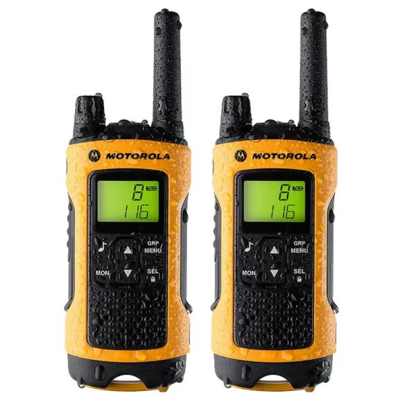 2PCS/Pair Waterproof Motorola T80EX Rechargeable Two Way Radios, Dual Pack with Accessories, 10km Long Range Walkie Talkie