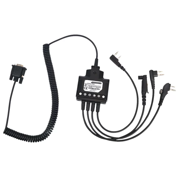 PC08 Universal Programming Cable Programming Kit 4 in 1 Multiple connectors for Hytera TC-500,TC-508 TC-610 TC-700,TC-780 PD412 PD482i HYT Analog Radios