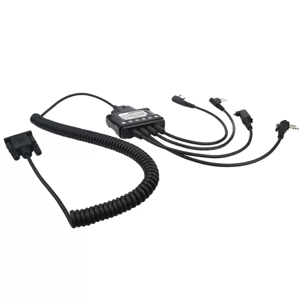 PC08 Universal Programming Cable Programming Kit 4 in 1 Multiple connectors for Hytera TC-500,TC-508 TC-610 TC-700,TC-780 PD412 PD482i HYT Analog Radios - Image 3