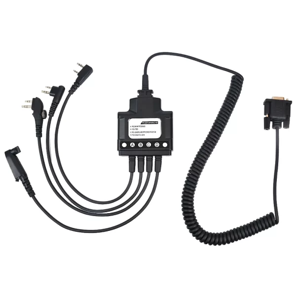 PC08 Universal Programming Cable Programming Kit 4 in 1 Multiple connectors for Hytera TC-500,TC-508 TC-610 TC-700,TC-780 PD412 PD482i HYT Analog Radios - Image 2