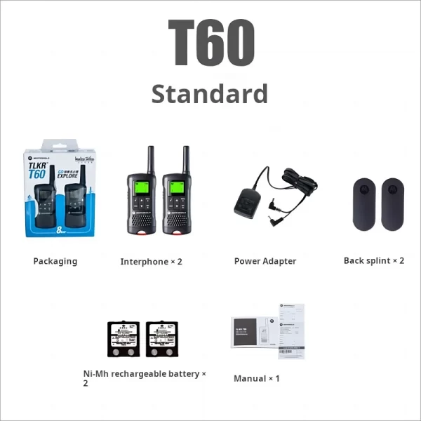 A pair License-free Motorola TLKR T60 Business Mini Ham Radio - Image 6
