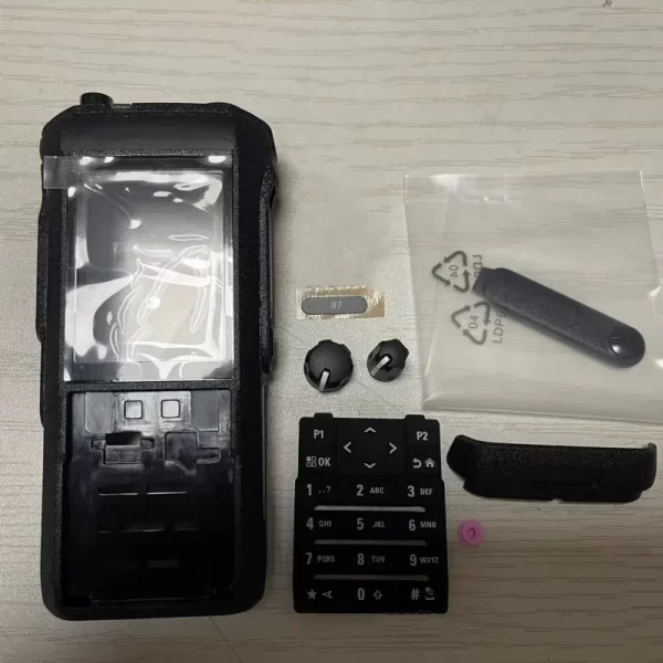 Motorola R7 Radio Replacement Housing Shell Front Cover Case Kit with Keypad 