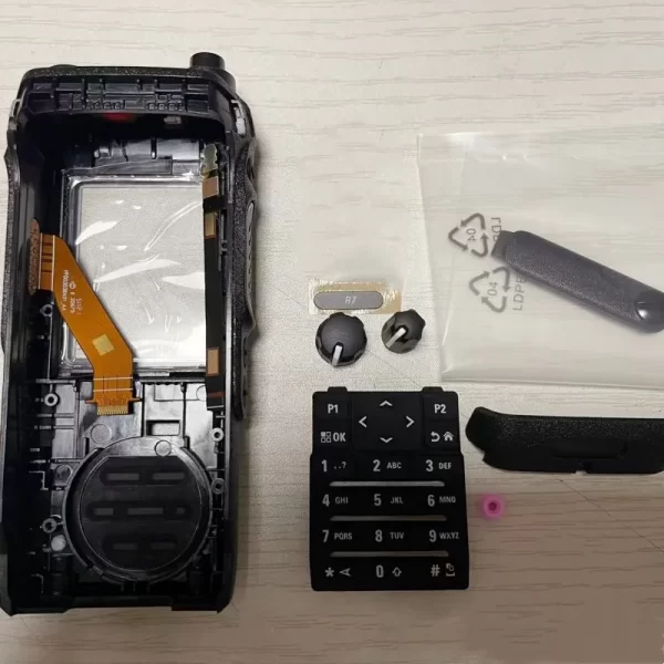 Motorola R7 Radio Replacement Housing Shell Front Cover Case Kit with Keypad  - Image 2