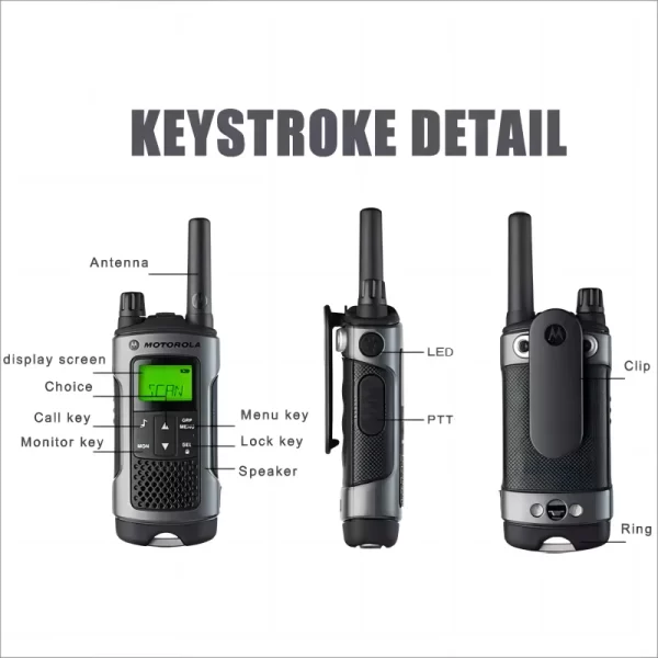 A pair License-free Motorola TLKR T60 Business Mini Ham Radio - Image 5
