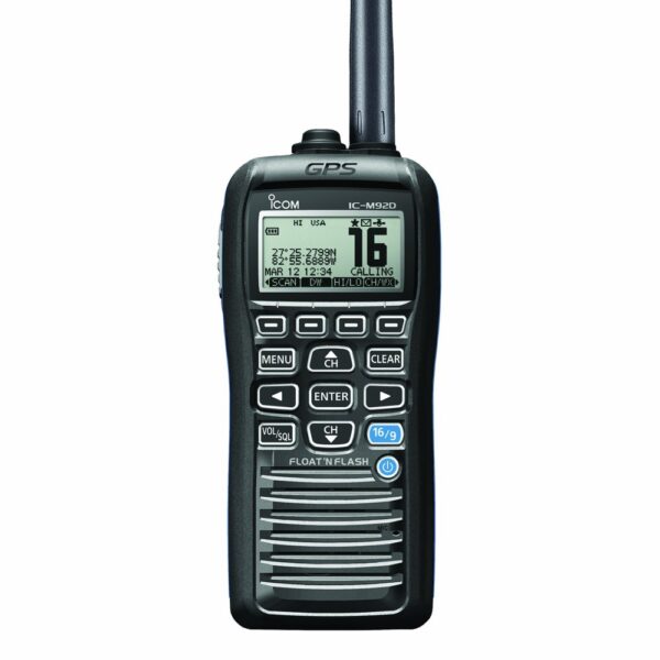 Icom IC-M92D Floating VHF Walkie Talkie Marine Handheld Radio with Internal GPS